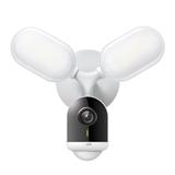 "Smart Floodlight Camera SPEC: 2K QHD (2560x1440), 2.4 GHz, 2800 Lumens (5000K Color Temperature), 270° Passive Infrared