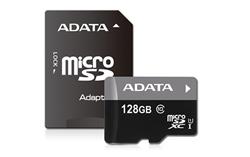 128 GB . microSDHC/SDXC UHS-I karta ADATA class 10 Ultra High Speed + adaptér