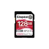 128 GB .SDXC karta Kingston . Canvas React Plus Class UHS-II U3 V60 ( r280MB/s, w100MB/s )
