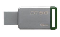 16 GB . USB 3.0 kľúč . Kingston DataTraveler 50 (Metal/Green)