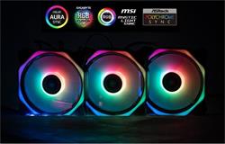 1stCOOL Fan KIT AURA RAINBOW 4 HEXAGON MUSIC, LED pásik + 3x ventilátor + radič, diaľk.ovládač