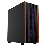 1stCOOL G6 Noble Wood Decor, skrinka ATX, USB3.0, USB-C, 3x ventilátor