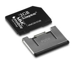 2 GB mini MMC mobile + adaptér