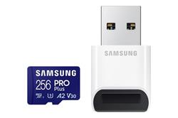 256 GB . microSDXC karta Samsung PRO Plus 2023 + USB adaptér