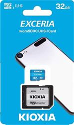 32 GB . microSDHC karta KIOXIA Exceria Class 10 UHS I U1 + adaptér
