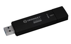 32 GB . USB 3.1 kľúč . Kingston IronKey D300S AES 256 XTS Encrypted, managed, čierny ( r250MB/s, w40MB/s)