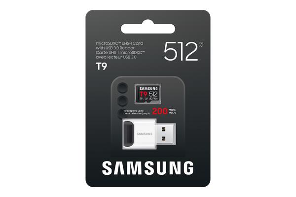 512 GB . microSDXC karta Samsung T9 + USB Adaptér