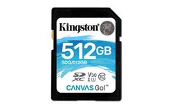 512 GB . SDHC karta Kingston . Canvas Go Class 10 UHS-I U3 V30 ( r90MB/s, w45MB/s )