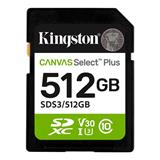 512 GB .SDXC karta Kingston Canvas Select Plus SD U3, V30 (r150MB/s)