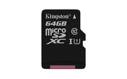 64 GB . microSDXC karta Kingston Canvas Select Class 10 UHS-I (r80MB/s, w10MB/s) bez adaptéra