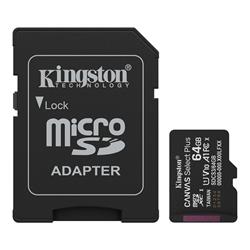 64 GB . microSDXC karta Kingston Canvas Select Plus U1, V10, A1 (r/w 100MB/s) + adaptér
