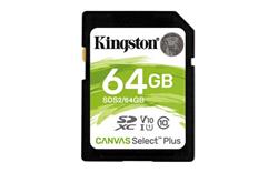 64 GB .SDXC karta Kingston Canvas Select Plus SD Class 10 UHS-I (r100MB/s, w100MB/s)