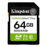 64 GB .SDXC karta Kingston Canvas Select Plus SD U1, V10 (r100MB/s)
