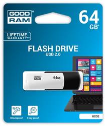 64 GB . USB 2.0 kľúč . GOODDRIVE COLOUR Čierno-biela