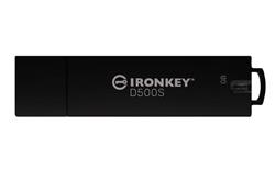 64 GB . USB 3.2 kľúč . Kingston IronKey D500S, čierny ( r260MB/s, w190MB/s)