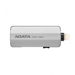64 GB . USB kľúč . ADATA i-Memory AI720, grey ( USB 3.1, Lightning ) OTG