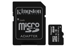 8 GB . microSDHC karta Kingston Industrial Temp UHS-I Class 10 90R/20W + SD adaptér