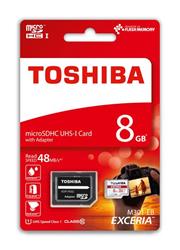 8 GB . microSDHC karta Toshiba EXCERIA Class 10 UHS I + adaptér