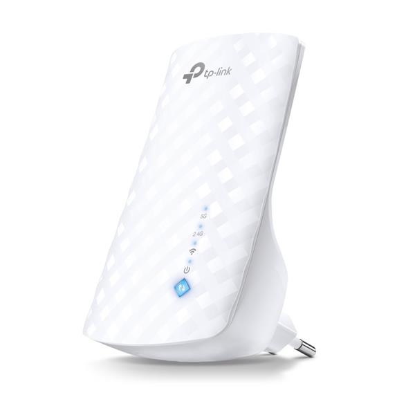 AC750 Wi-Fi Range Extender SPEED: 300Mbps at 2.4GHz + 433Mbps at 5GHz SPEC: 3 × Internal Antennas, Wall Plugged FEATURE: