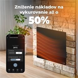 AENO AGH11S Premium QUADRO Smart Ohrievač, Čierny, LED, WI-FI, max 500W, 50x50cm, Infra