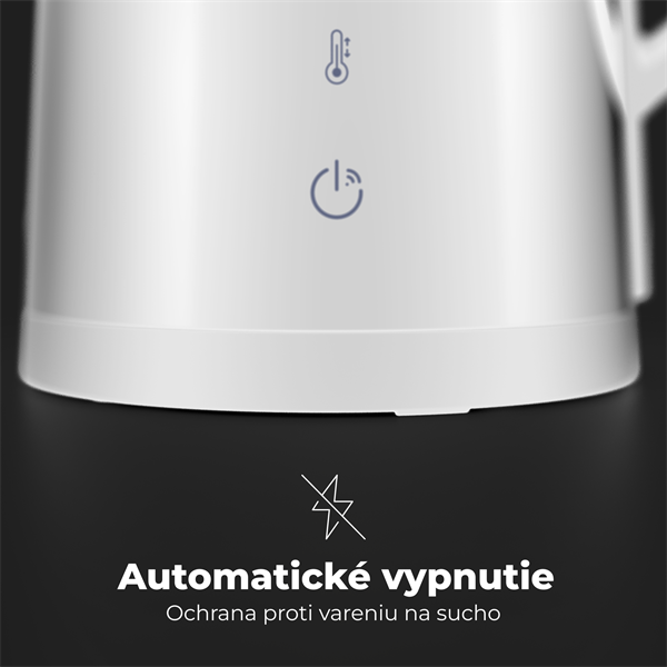 AENO Rýchlovarná smart kanvica EK8S biela, 2200W,1,7 l,Strix,dvojité steny,regulácia teploty,WiFi, LEDdisplej,auto vyp