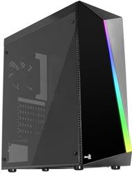 Aerocool MLG Shard skrinka ATX, 4x RGB LED ventilátor, čierna