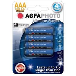 AgfaPhoto Power alkalická batéria 1.5V, LR03/AAA, blister 4ks