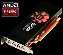 AMD FirePro Workstation Graphics W4300, 4GB/256-bit, GDDR5, 4xDP