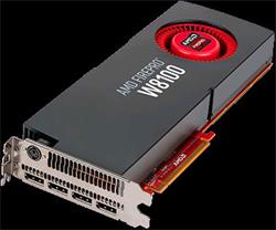 AMD FirePro Workstation Graphics W8100, 8GB/512-bit, GDDR5, 4xDP