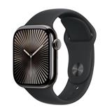 Apple Watch Series 10 GPS + Cellular 42mm Slate Titanium Case with Black Sport Band - M/L