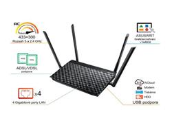 ASUS DSL-AC52U Dualband Wireless VDSL/ ADSL AC750 router