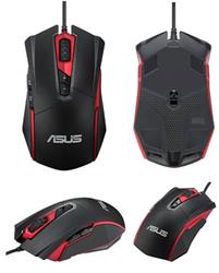 ASUS MOUSE GT200 laser gaming black - herná laserová drôtová myš; čierna