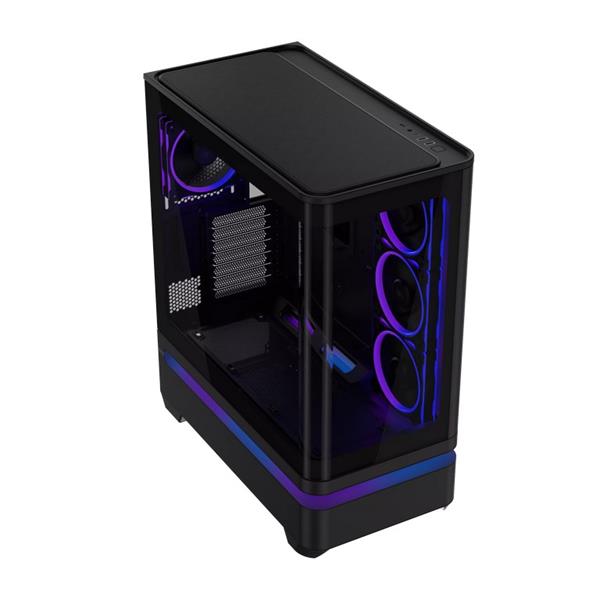 ASUS PRIME AP304 TG ARGB BLACK skrinka ATX 4x ARGB fan, čierna