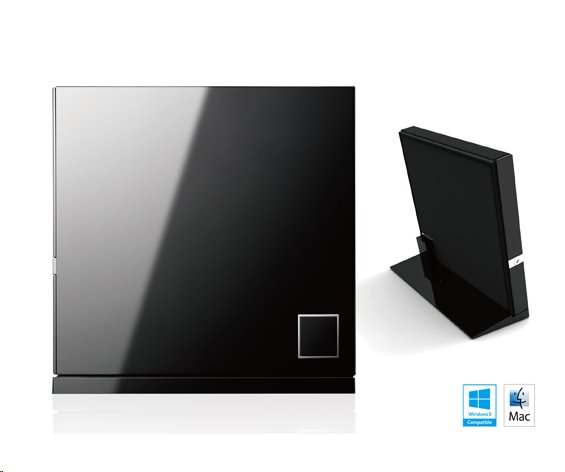 ASUS SBW-06D2X-U external slim Bluray writer USB-A, čierna