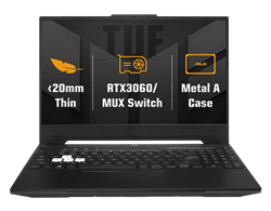 ASUS TUF Dash F15 FX517ZM-HN118W, i7-12650H, 15.6˝ 1920x1080 FHD, RTX3060/6GB, 16GB, SSD 512GB, W11H