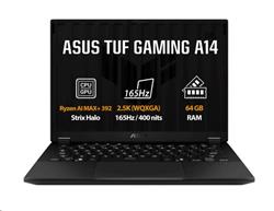 ASUS TUF Gaming A14 FA401EA-RG062WZ, Ryzen AI MAX+ 392, 14.0˝ 2560x1600 WQXGA, UMA, 64GB, SSD 1TB, W11H, TOPS 50, bez AC