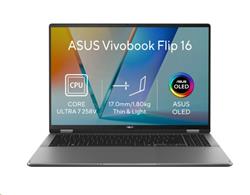 ASUS Vivobook S16 Flip TP3607SA-OLED118W, Ultra 7 258V, 16.0˝ 1920x1200 WUXGA/Touch, UMA, 32GB, SSD 1TB, W11H, TOPS 47