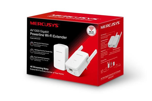AV1000 Gigabit Powerline N300 Wi-Fi Kit KIT: 1× MP510 + 1× MP500 MP510: SPEED: 300 Mbps at 2.4 GHz, 1000 Mbps Powerline
