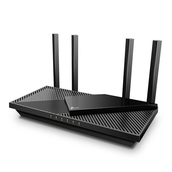 AX3000 Dual-Band Wi-Fi 6 Router SPEED: 574 Mbps at 2.4 GHz + 2402 Mbps at 5 GHz SPEC: 4× Antennas, 1× Gigabit WAN Port