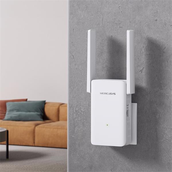 AX3000 Wi-Fi Range Extender SPEED: 574 Mbps at 2.4 GHz + 2402 Mbps at 5 GHz SPEC: 2× Fixed External Antennas, 1× Gigabi