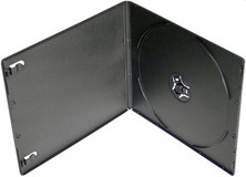 Box na 1 CD, alebo DVD medium. 5,2mm slim, čierny PP