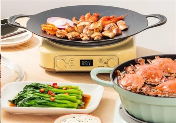BUYDEEM Hliníková grilovacia nepriľnavá panvica 36 cm, model CP101, farba čierna