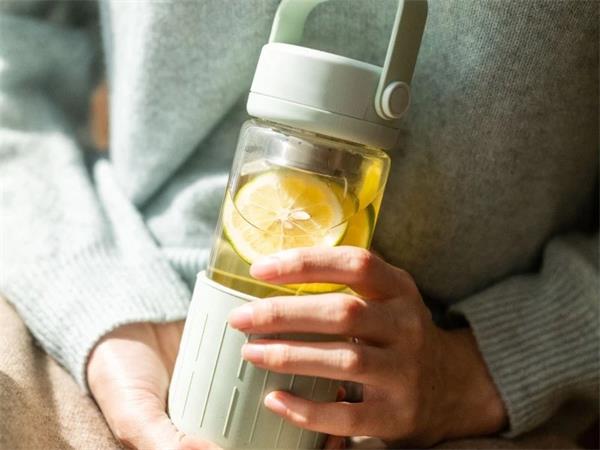BUYDEEM Prenosná sklenená čajová fľaša 350 ml, model CD1008, farba útulná zelená
