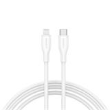 Canyon CLNM60SC10, 1 m kábel, USB-C / Lightning, MFi Apple schválený, 60 W, 480 Mbps, silikónový, biely