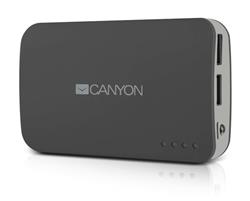 Canyon CNE-CPB78DG Powerbank 7800mAh, dual USB 5V/1A/2A, pre smartfóny a tablety, šedá
