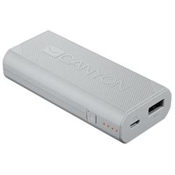 Canyon CNE-CPBF44W Powerbank 4.400 mAh, výstup USB 5V/max 2,4A, pre smartfóny, biela