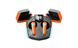 Canyon GTWS-2, Doublebee, herné True Wireless Bluetooth slúchadlá do uší, nabíjacia stanica v kazete, oranžové
