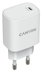 Canyon H-20-02, vysokorýchlostná univerzálna nabíjačka do steny 1xUSB-C, 20W, PD, biela