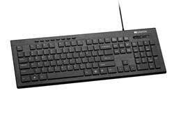 Canyon HKB-2, klávesnica, USB, multimediálna, 105 klávesov, ultratenká, biele bočné podsvietenie, štíhla, čierna, SK/CZ