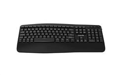 Canyon HKB-W6, 2v1 bezdrôtová klávesnica, ergonomická s opierkou, vodeodolná, 104 klávesov, SK/CZ, čierna